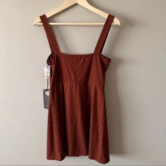 privacy please ribbed button front mini dress - Picture 9 of 9